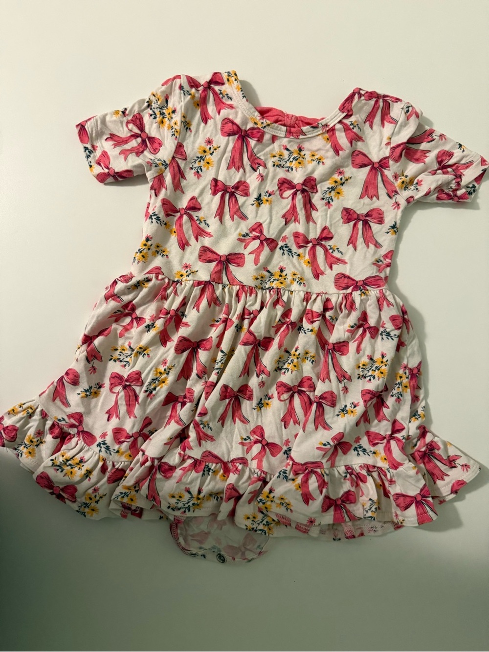 Little One Shop Bow Bodysuit Dress